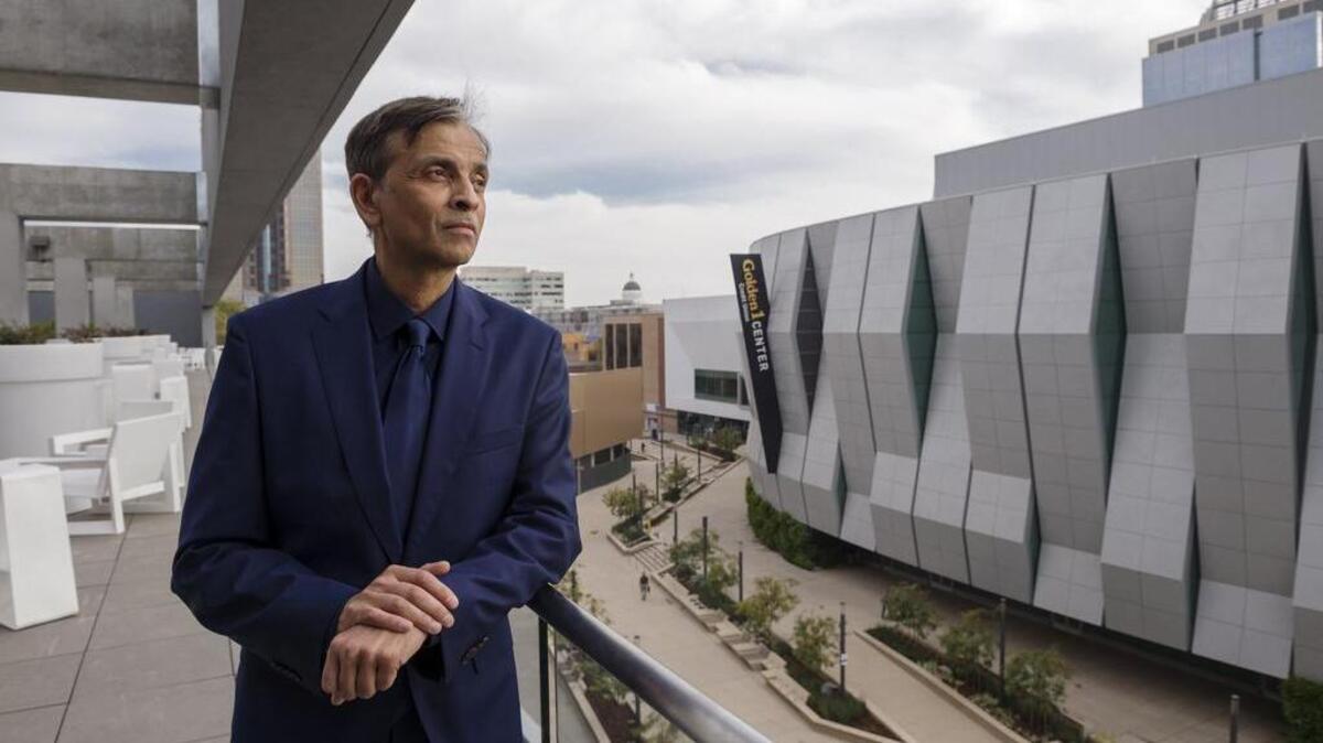 Kings owner Vivek Ranadive looks over DoCo on Tuesday, October 17, 2017 in Sacramento, Calif.