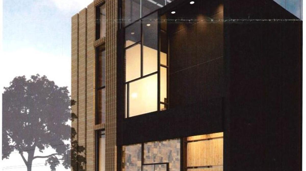 A new two-story building with a restaurant on the ground floor and apartments on the upper floor is planned for S Street in midtown, near 19th Street.
