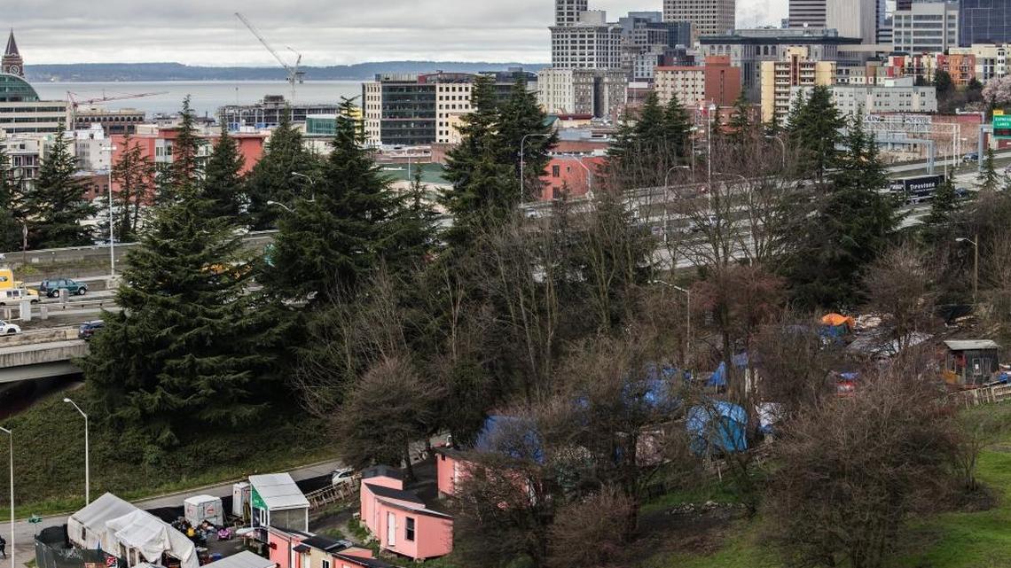 While this homeless encampment near downtown is closing this week at the request of the landowner, Seattle has created several city-sanctioned camps featuring similar “tiny houses” – miniature shed-like structures. Sacramento is considering comparable structures.