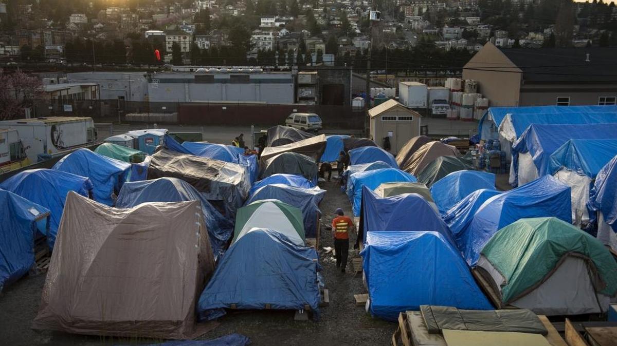 Rows of tents fill an authorized lot at Tent City 5 in the Interbay neighborhood of Seattle on Feb. 25, 2016. Sacramento officials toured the camp and are considering a similar model here.