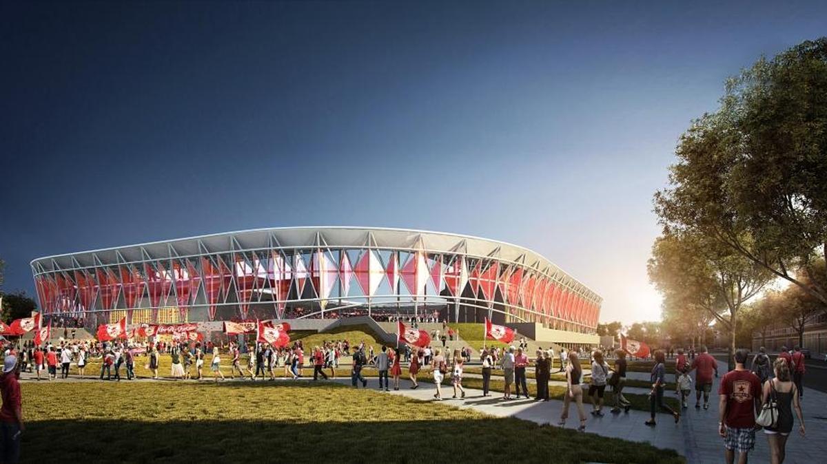 Two prominent Sacramento labor groups are opposing a plan to build a new Major League Soccer stadium in the downtown railyard. The groups want Republic FC to allow food-service workers at the stadium to organize.