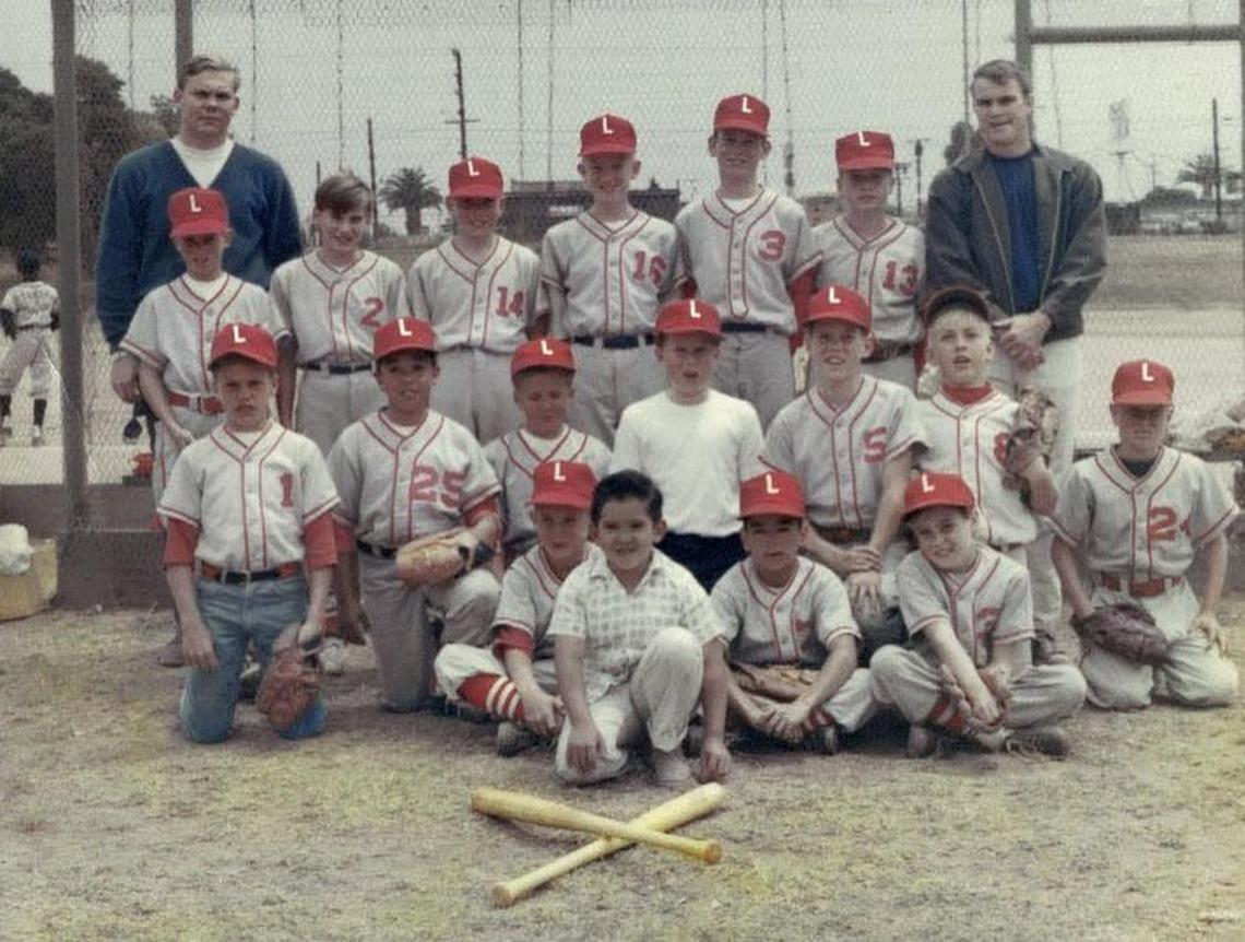 A 1967 photo of Kevin Nagle and his baseball team in Long Beach.