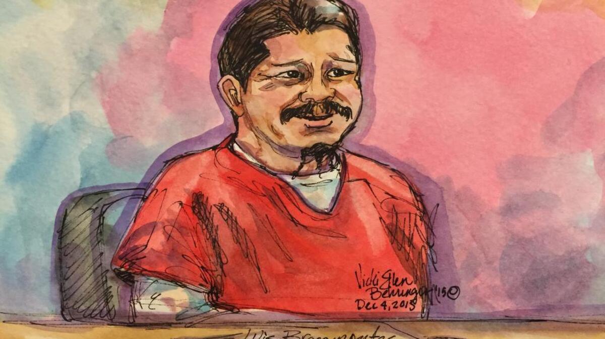 Luis Monroy Bracamontes appears in court on Dec. 4, 2015