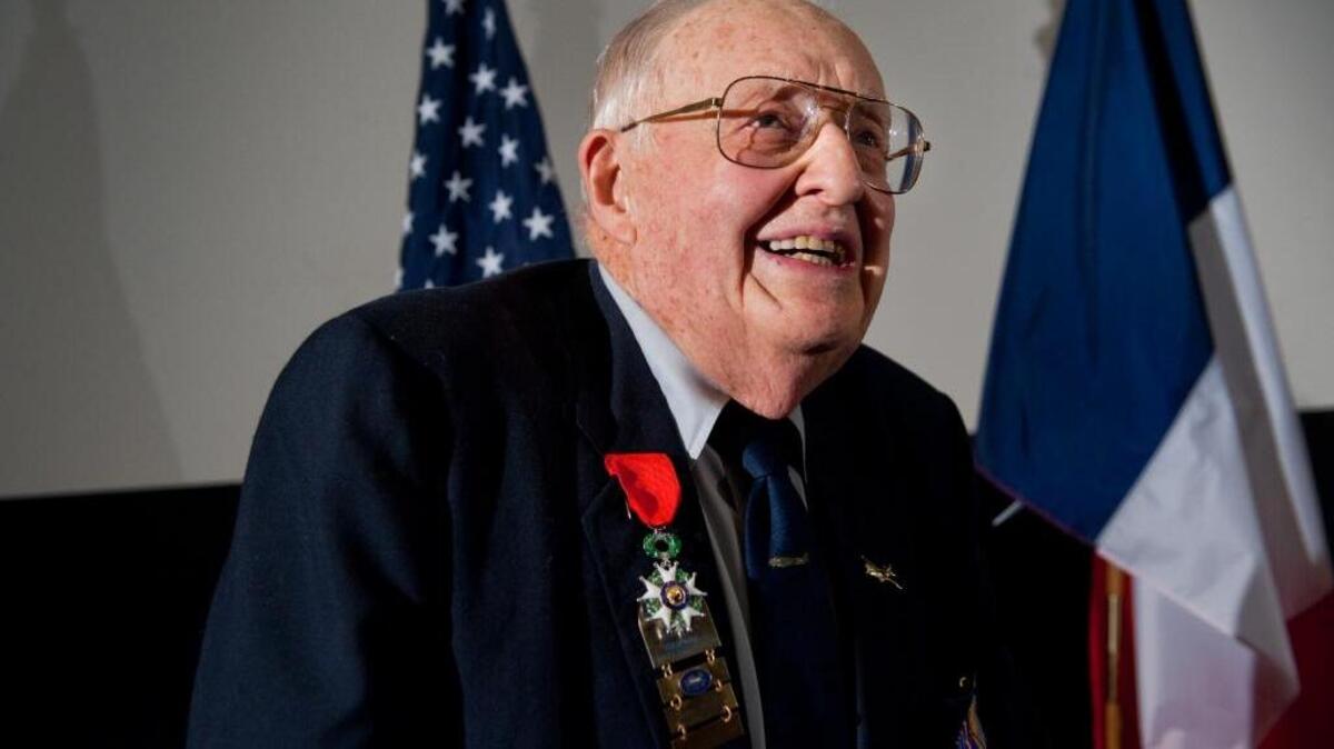 Richard Denison was awarded the Chevalier medal of the French Legion of Honor in 2011 in recognition of his World War II service as a U.S. Army Air Forces bombardier and navigator helping liberate France from German occupation.