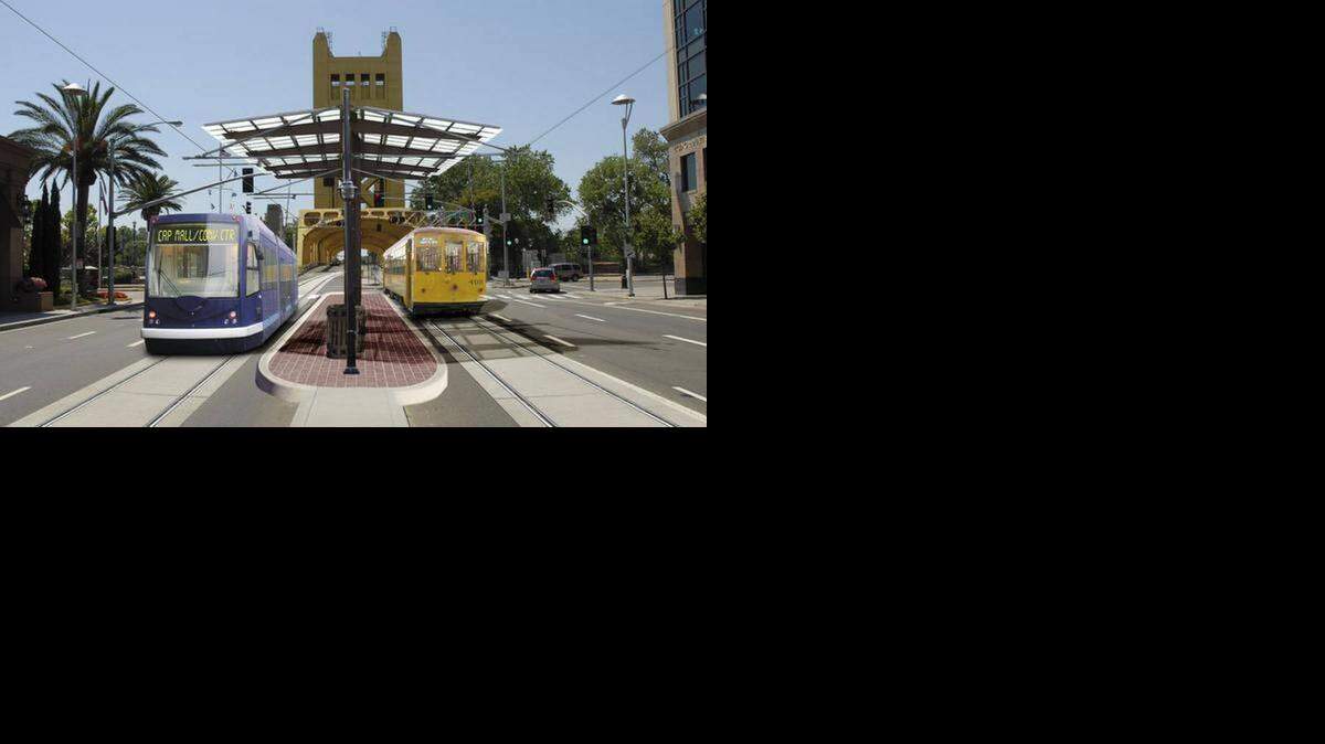 
Sacramento streetcars are shown in this artist’s rendering.