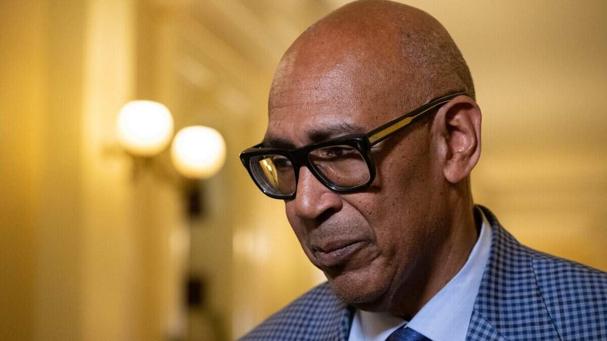 Assemblyman Chris Holden D-Pasadena talks to reporter at the Capitol in Sacramento in May 2023. The California Fair Political Practices Commission fined Holden $24,000 for failing to disclose fundraising donations to the Legislative Black Caucus’ scholarship nonprofit.