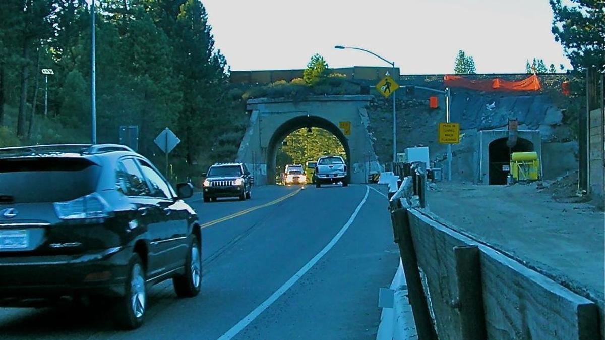 
A new pedestrian/bicycle tunnel has been punched through a Union Pacific crossing to the right of Truckee’s old, narrow “Mousehole tunnel” on Highway 89. When the project, with a paved pedestrian/bike lane, is completed early next summer, hikers and bicyclists will have safer passage.
