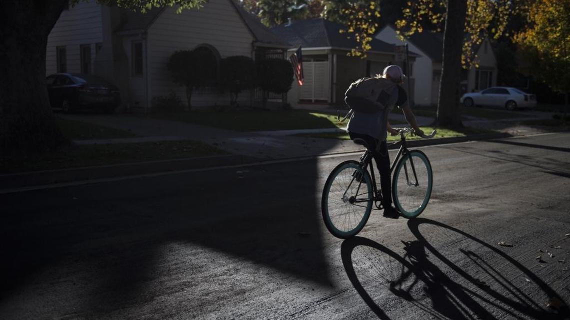 The newly slurry sealed road surface, seen Saturday, on Vallejo Way off Freeport Boulevard near Land Park in Sacramento is causing problems for some residents’ cars.