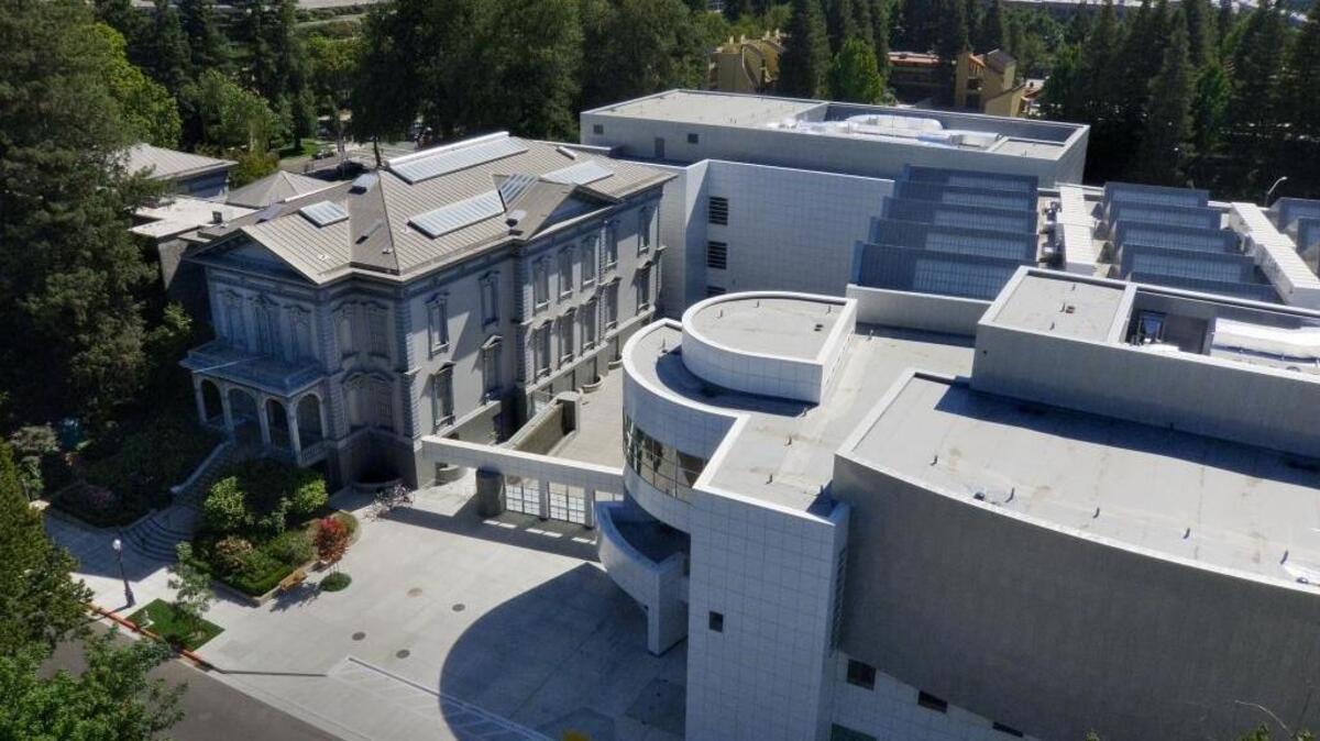 Aerial views of the Crocker Art Museum in Sacramento on Tuesday, September 14, 2010.