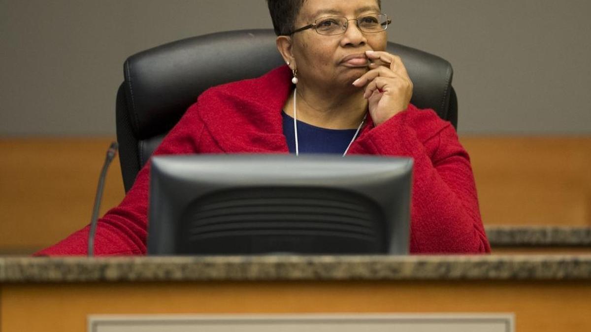 Sacramento City Councilwoman Bonnie Pannell at City Hall, February 2013.