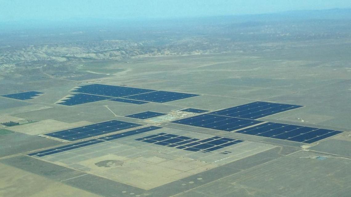 PG&E’s Topaz Solar Farm on the Carizzo Plain in San Luis Obispo County can generate 300 megawatts of power a day. When it’s finished, its capacity is expected to rise to 550 megawatts. Courtesy photo, taken by Andrew Robillard.