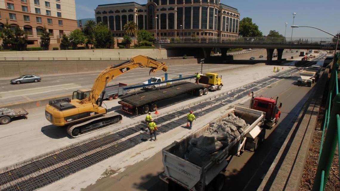 The repair of Interstate 5 in Sacramento in 2008 was one of several major C.C. Myers, Inc. projects.