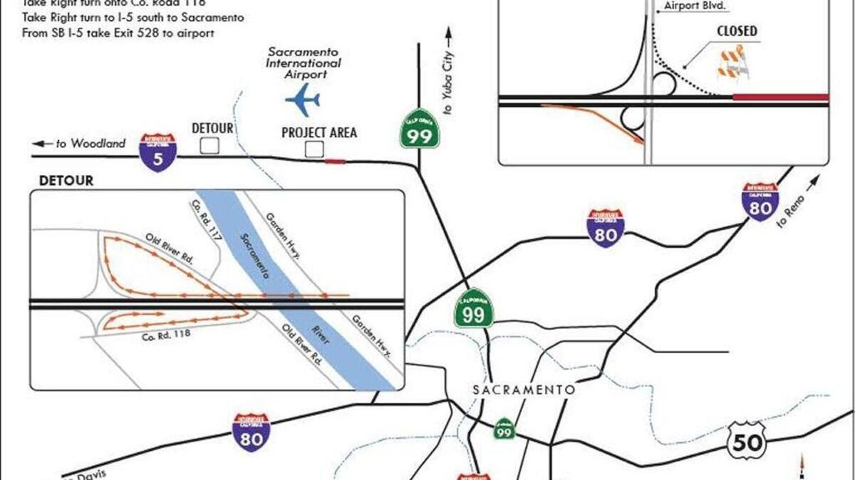 Detour for three-night closure of airport ramp
