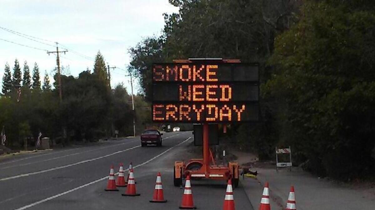
Hackers managed to change this message board in Granite Bay a few weeks ago.
