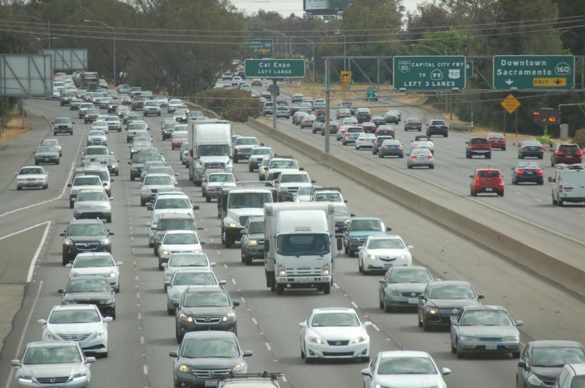 The Capital City Freeway approach to the American River is the most congested freeway in the region.
