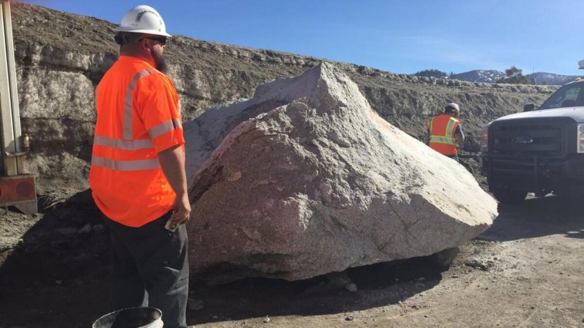 Boulder at Echo Summit along Highway 50.
