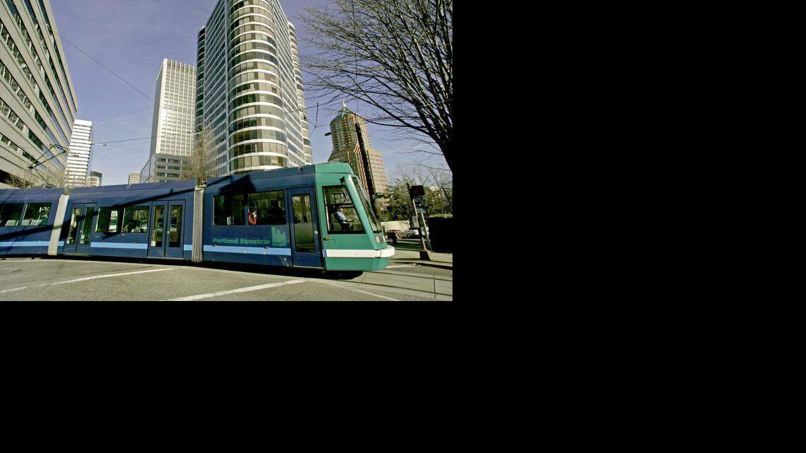 
Portland’s streetcar runs through downtown, from Nob Hill to the Willamette River at RiverPlace, on a loop of track that shares the street with cars and people in Portland, Ore. Sacramento area leaders envision a similar streetcar traveling between West Sacramento and downtown Sacramento.
