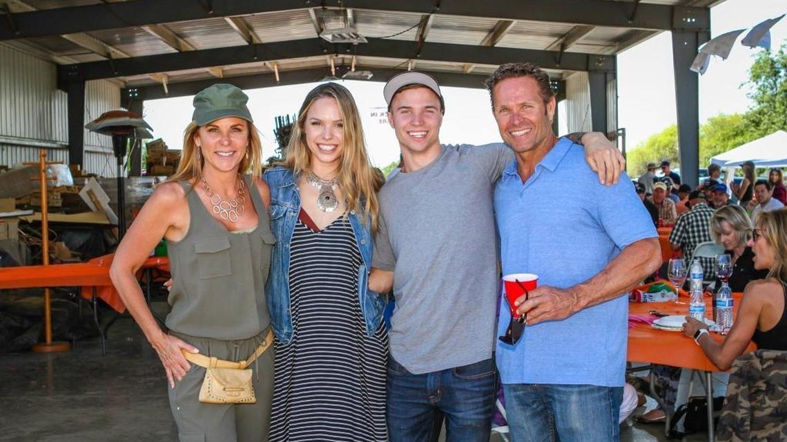 Wyatt Zmrzel with his mother Diane Love, sister Sydney Zmrzel and father Bill at a Trap and Skeet fundraising event for Love and Bill Zmrzel’s foundation, Cure ALD, which they founded after Wyatt was diagnosed with the rare genetic disorder.