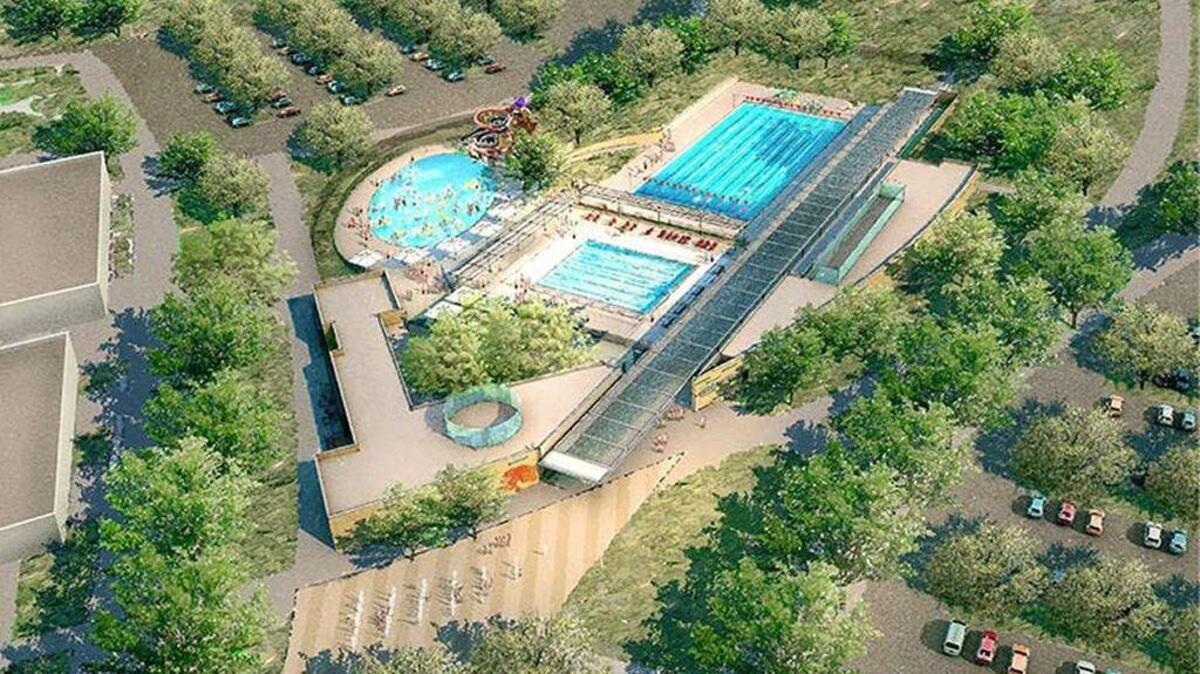 The Elk Grove aquatics center will include an Olympic-sized pool with springboards, a recreation pool and an instructional pool.