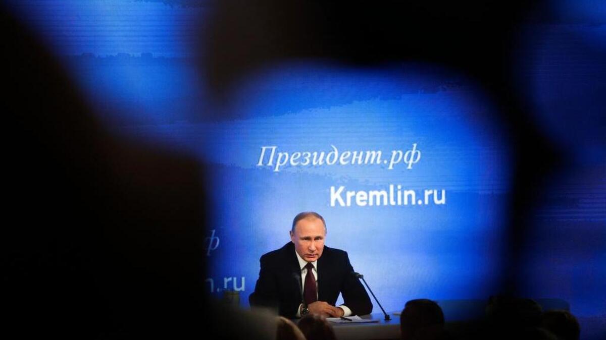 Russian President Vladimir Putin gives a news conference in Moscow last month in Moscow. Putin says Democrats should have apologized to voters for information revealed in hacked Democratic National Committee emails .