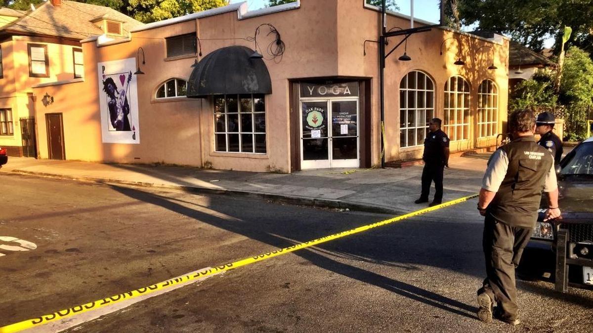 A yoga studio at 6th Avenue and 33rd Street in Sacramento’s Oak Park neighborhood was closed Tuesday evening after a shooting at a nearby residence.