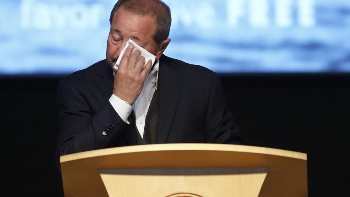 
Pastor Craig Schlesinger wipes his eyes as he talks about the fatal shootings at Umpqua Community College during church services at the Garden Valley Community Church, Sunday, Oct. 4, 2015, in Roseburg, Ore. The shooting and its aftermath resulted in stories read widely by sacbee.com audiences.
