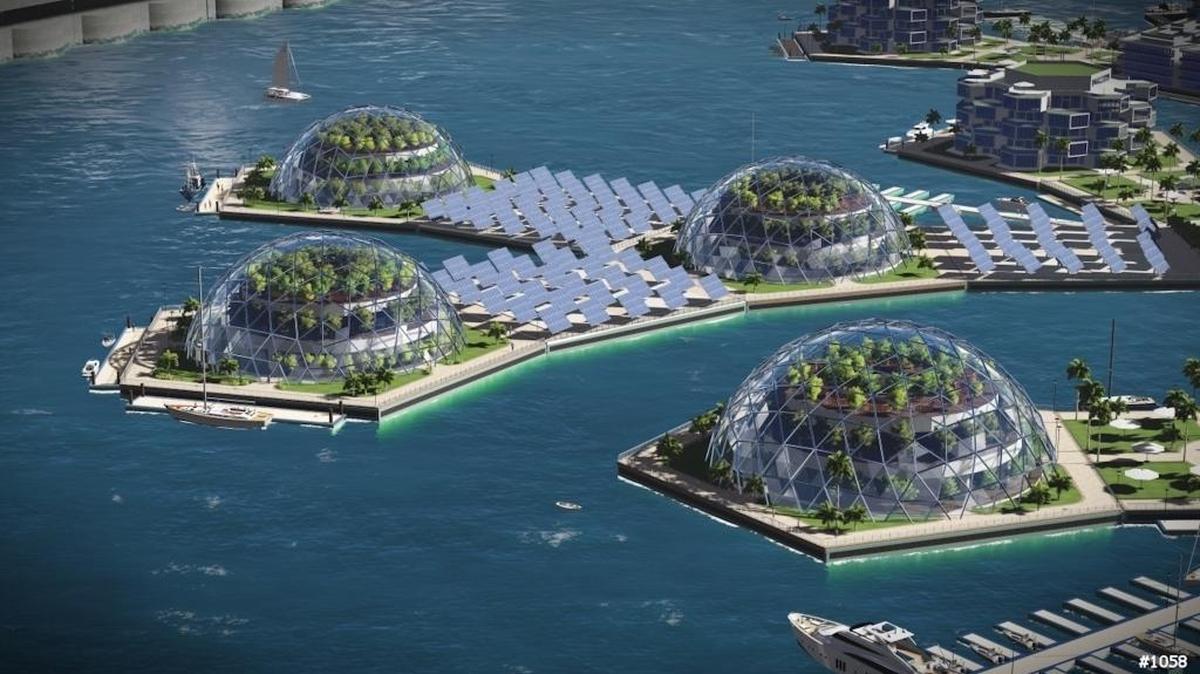 Artist Concept: Artisanopolis - Sustainable Domes and Power-grids