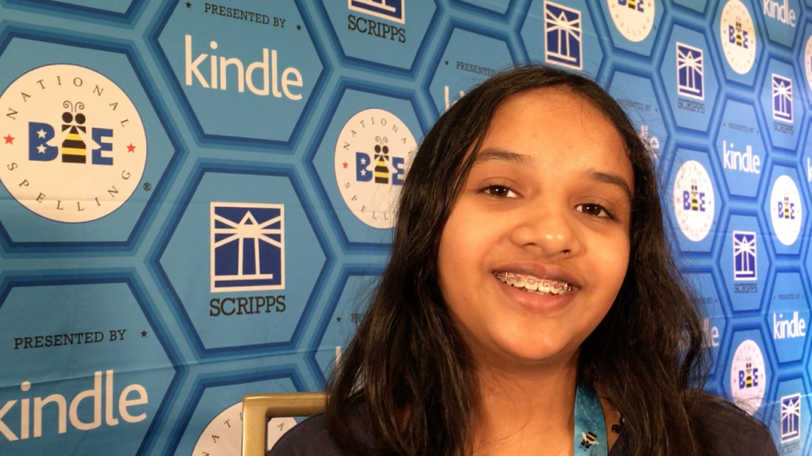 Samhita Kumar, 11, a student at Winston Churchill Middle School in Carmichael, was among 40 spellers to advance Wednesday to the final round of the Scripps National Spelling Bee.