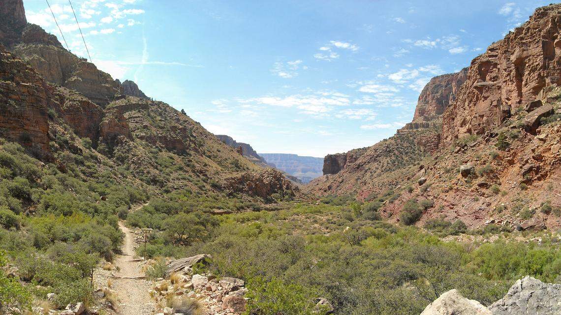 A 55-year-old hiker from Manassas, Virginia, died on Sept. 9 during a trek on the North Kaibab Trail in Grand Canyon National Park, officials said.
