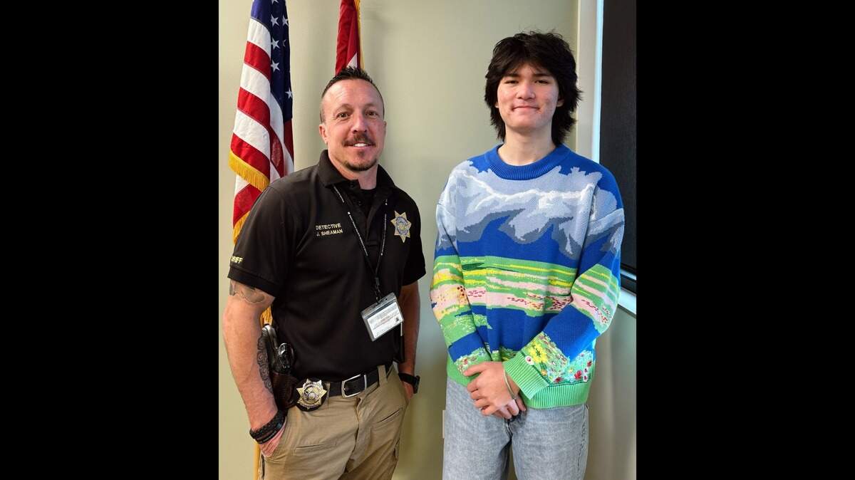 A sheriff’s detective in Wyoming recently reunited with the boy he saved 15 years ago, officials said.