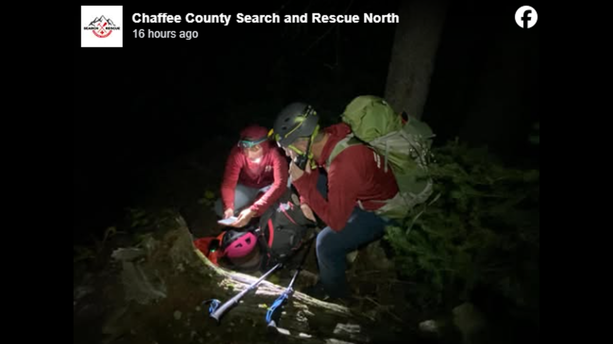A hiker was rescued after continuously blowing a whistle, Colorado officials said.