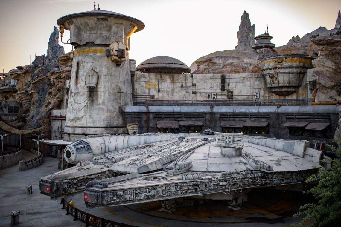 The timeline at Galaxy’s Edge in Disneyland will expand in April to include all the “Star Wars” films and television shows.
