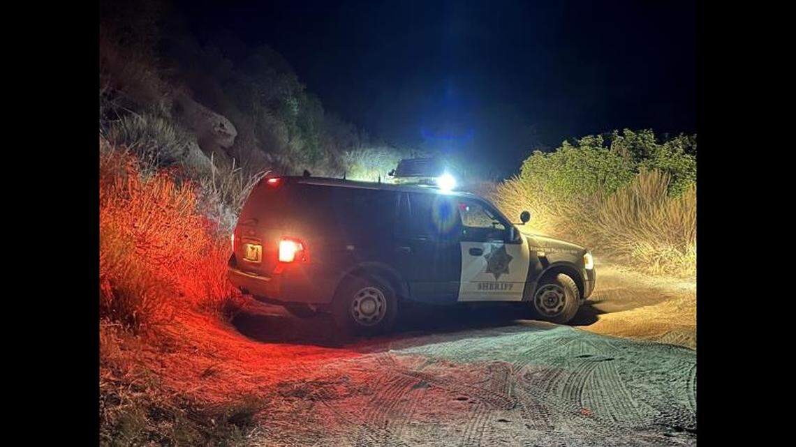 Volutneers called the woman’s name for hours, until they finally heard a yell back, deputies said.