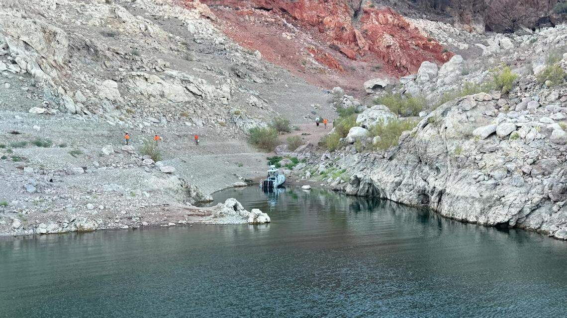 A missing 42-year-old man was found on a steep hill near Lake Mead in Arizona.