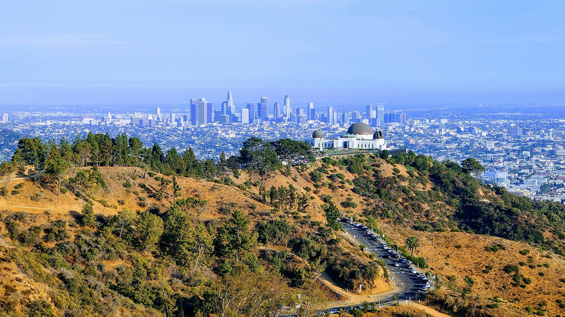 Griffith Park is nestled in the eastern Santa Monica Mountain range about 6 miles north of downtown Los Angeles.