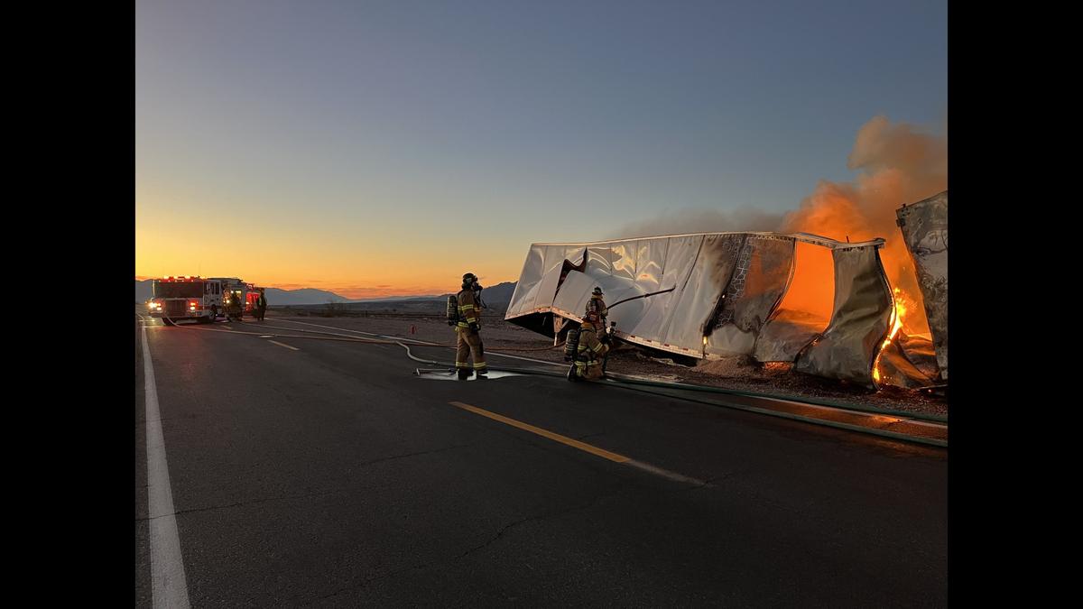 A towing company hauled away the wreckage and “cleaned up the remaining dried chickpeas,” rangers said.