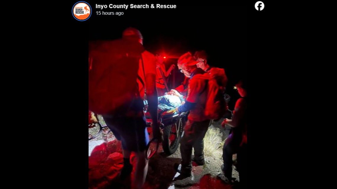 A hiker used her dying cell phone to call for help after something bit her and her legs went numb as she was leaving a California trail, rescuers say.