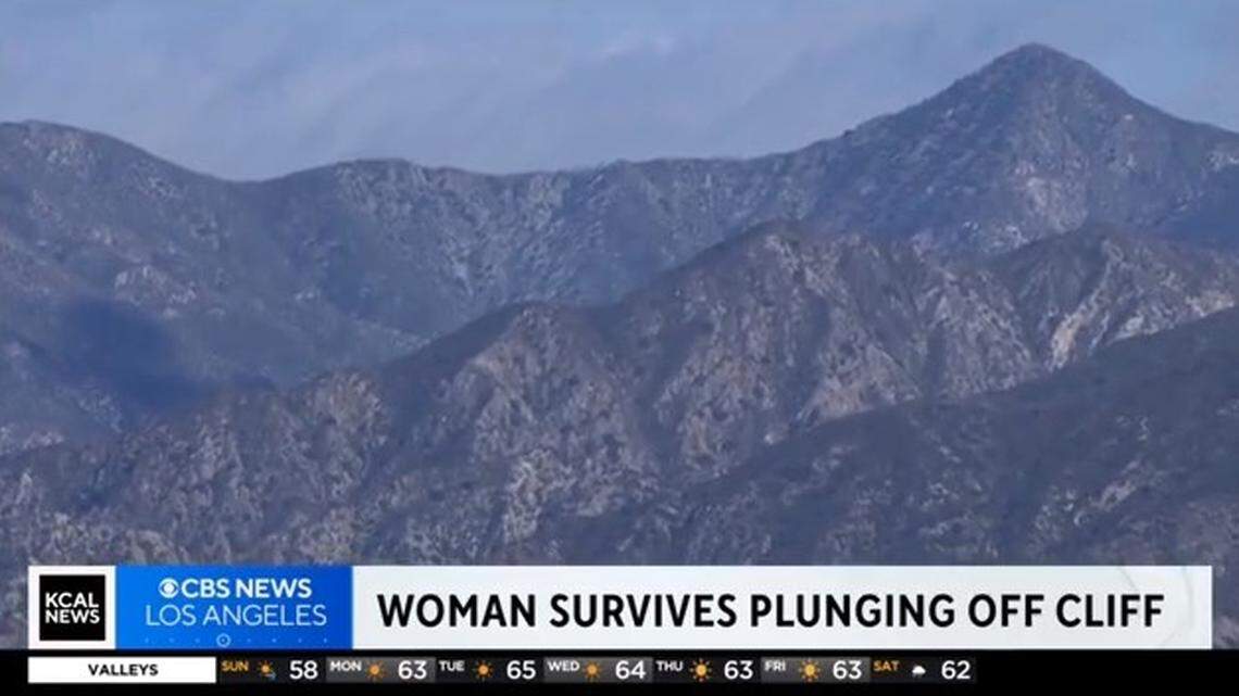 A woman survived four days after she swerved to miss a deer on Mount Baldy and crashed, California rescuers say.