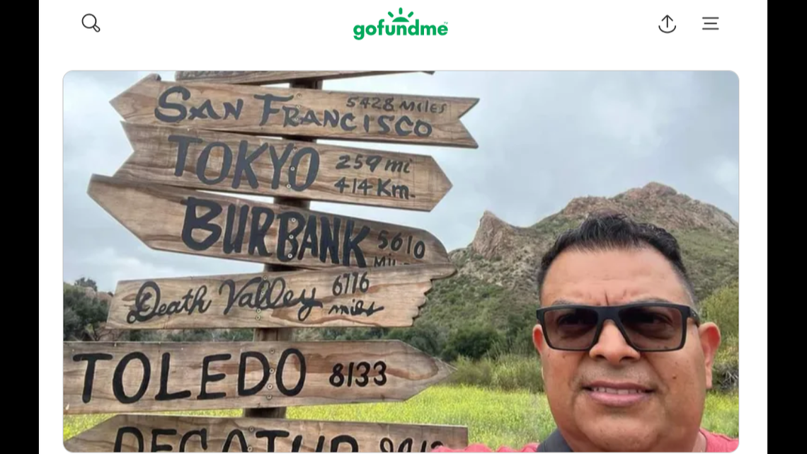 Four men have been arrested after an army veteran, a father of two, was killed by a stray bullet while doing yard work outside his California home, police say.