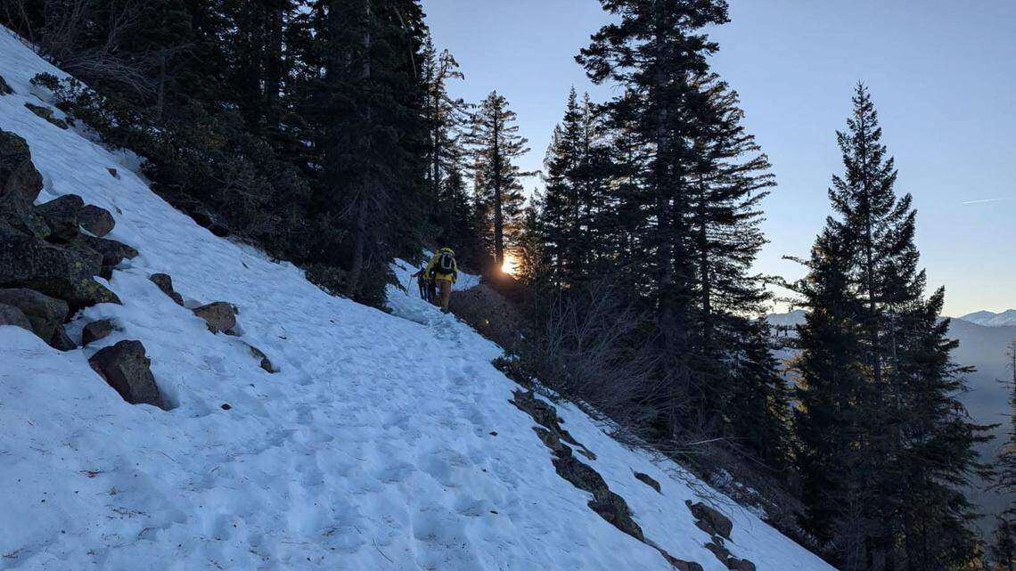The hikers found themselves stranded at Black Butte, Siskiyou County deputies said.