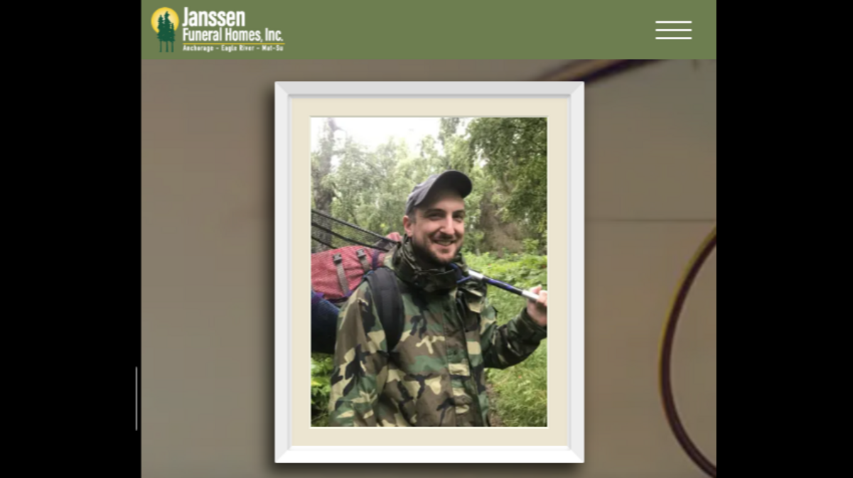 Josiah Goecker is shown in a photo with his 2023 online obituary.