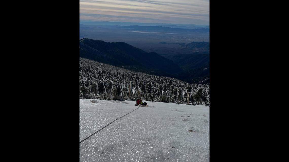 The hiker was trekking Mount Charleston when they slipped, rescuers said.
