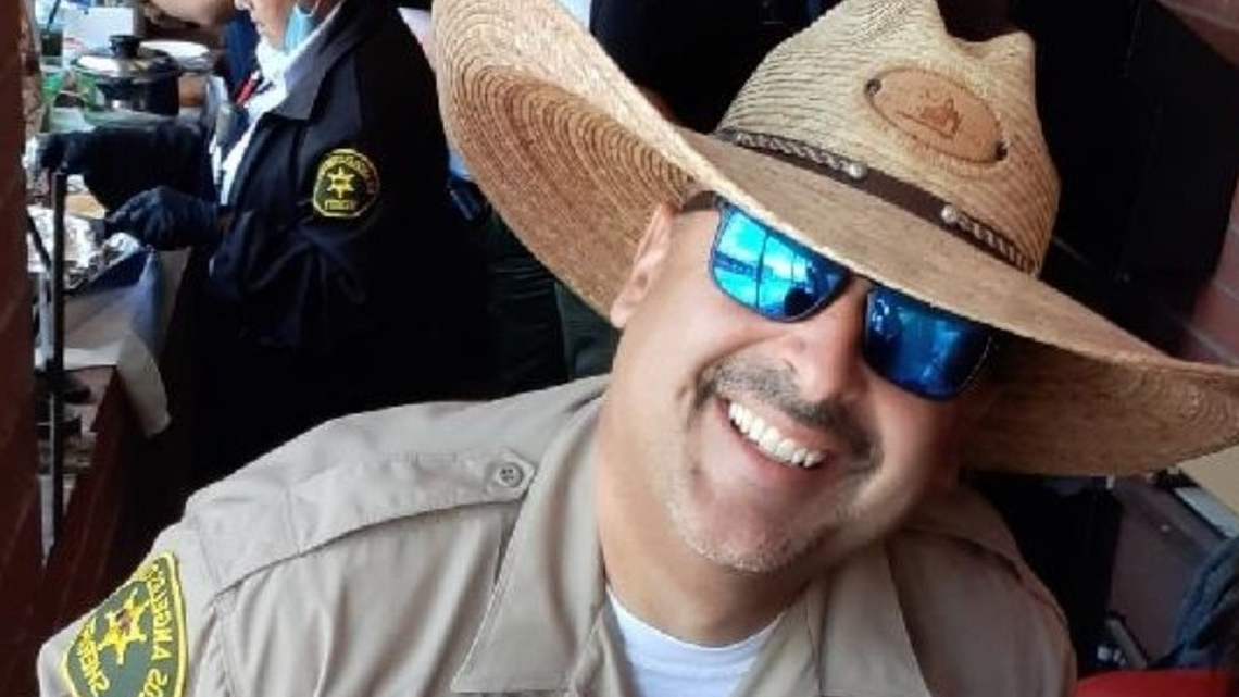 This photo shows Los Angeles County sheriff’s deputy Alfredo “Freddy” Flores, who died following a fire at a mobile shooting range.