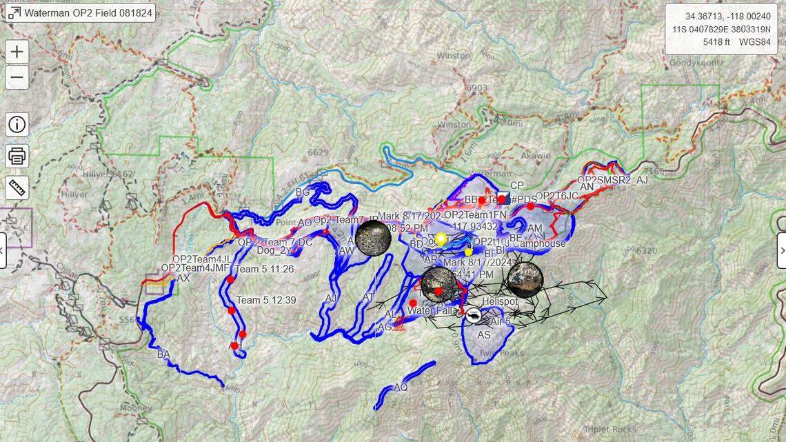A group of rescuers ran into Jay Leno while searching for a missing hiker in a California national forest.