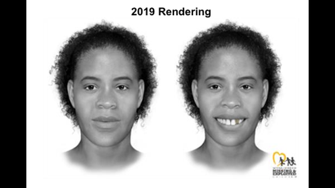A 2019 rendering of a woman whose remains were found in 1983.