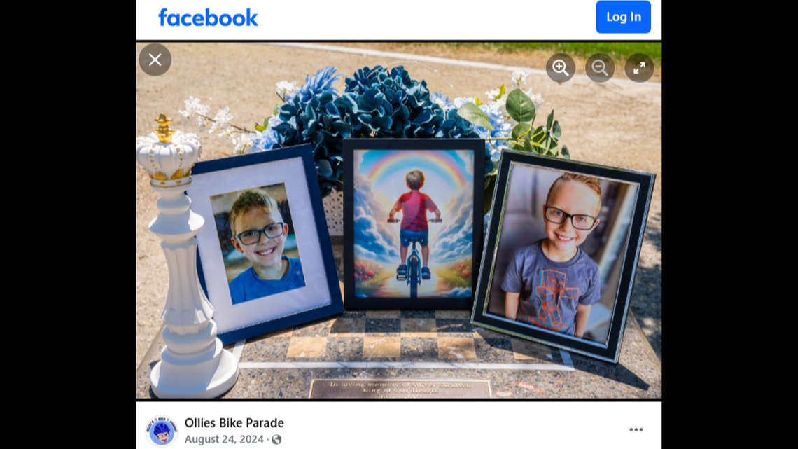 Ollie Stratton, 10, died after being hit by a vehicle while riding his bike, Colorado officials said.