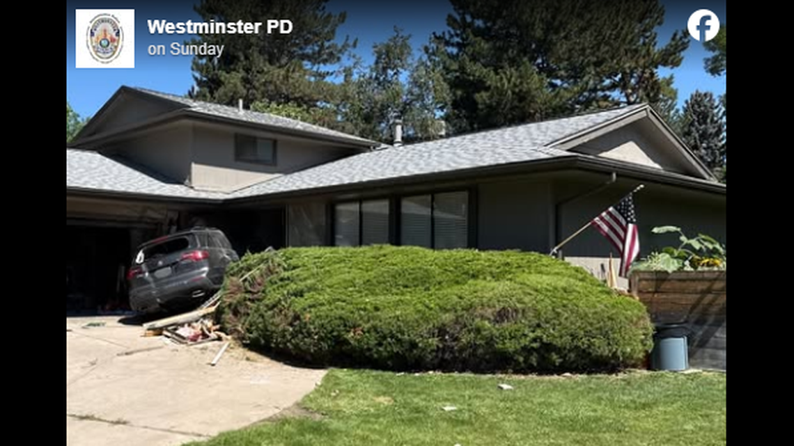 A man is accused of ramming his car into the house of ex-girlfriend’s mom, Colorado police said.
