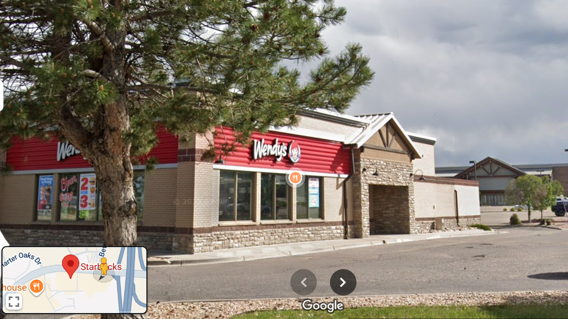 A Wendy’s in Castle Pines, Colorado, is pictured. A man was arrested July 10 at the fast-food spot.