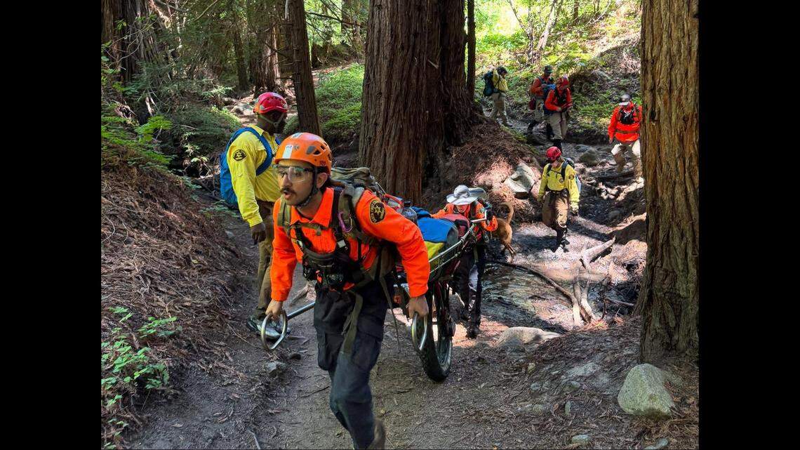 Rescuers found the hiker over 16 hours after she was reported missing, deputies said.