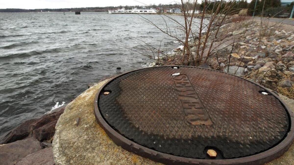 A 14-year-old boy was saved Saturday in Ballston Spa, N.Y., after he fell into an open sewer main at a construction site and was dragged a half-mile down the line.